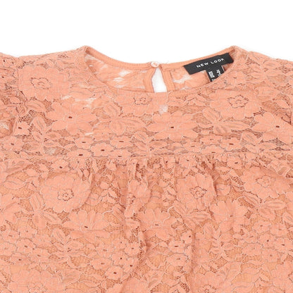 Womens UK Size 12 New Look Orange Basic Blouse