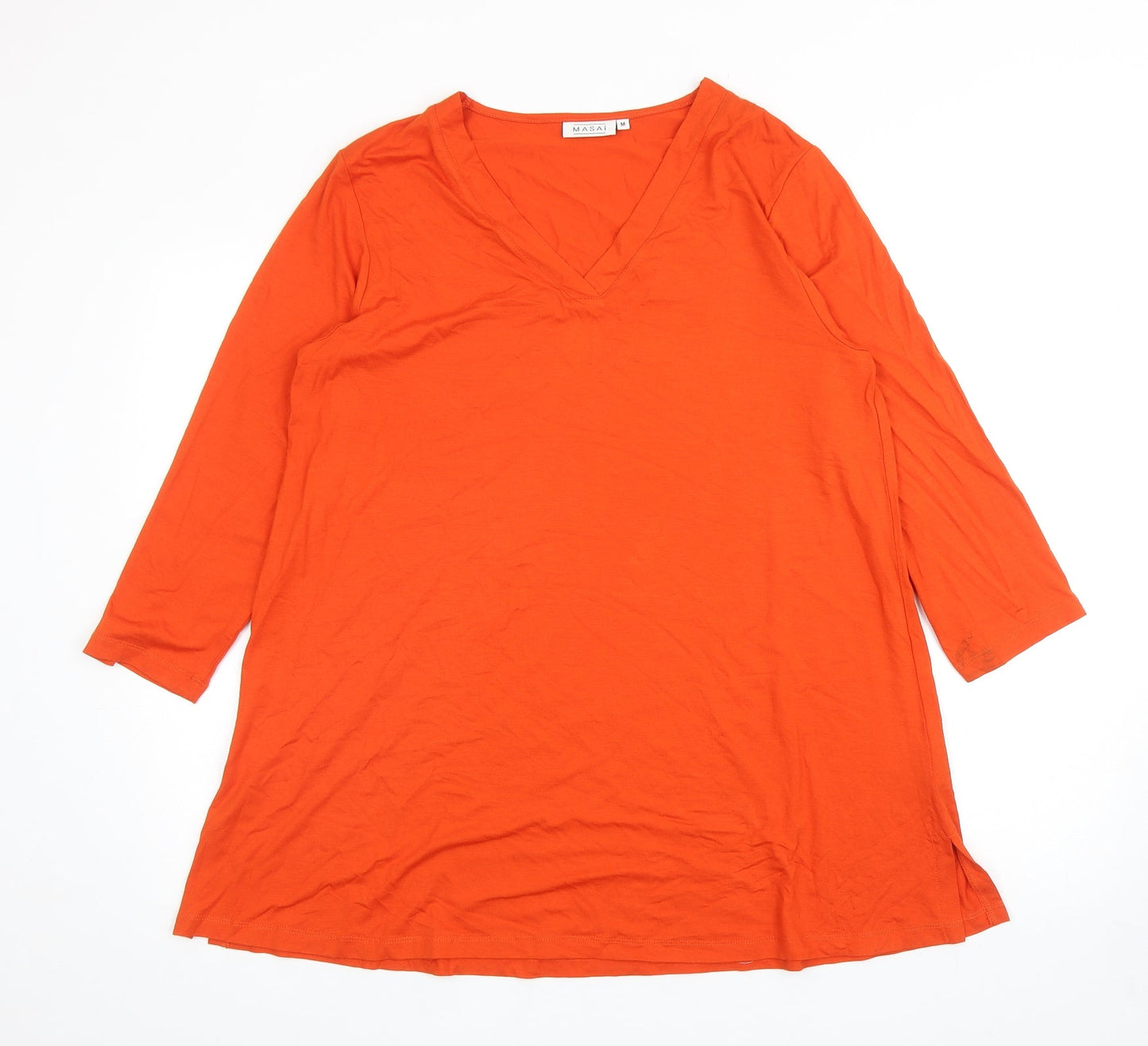 Womens UK Size M Masai Orange Basic T-Shirt