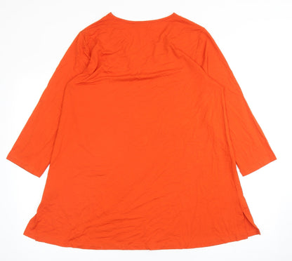 Womens UK Size M Masai Orange Basic T-Shirt