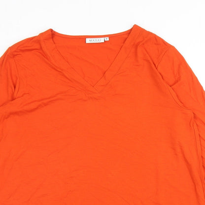 Womens UK Size M Masai Orange Basic T-Shirt