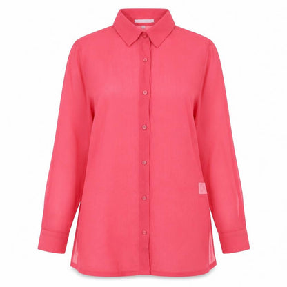 Womens UK Size 10 Preworn Pink Basic Button-Up