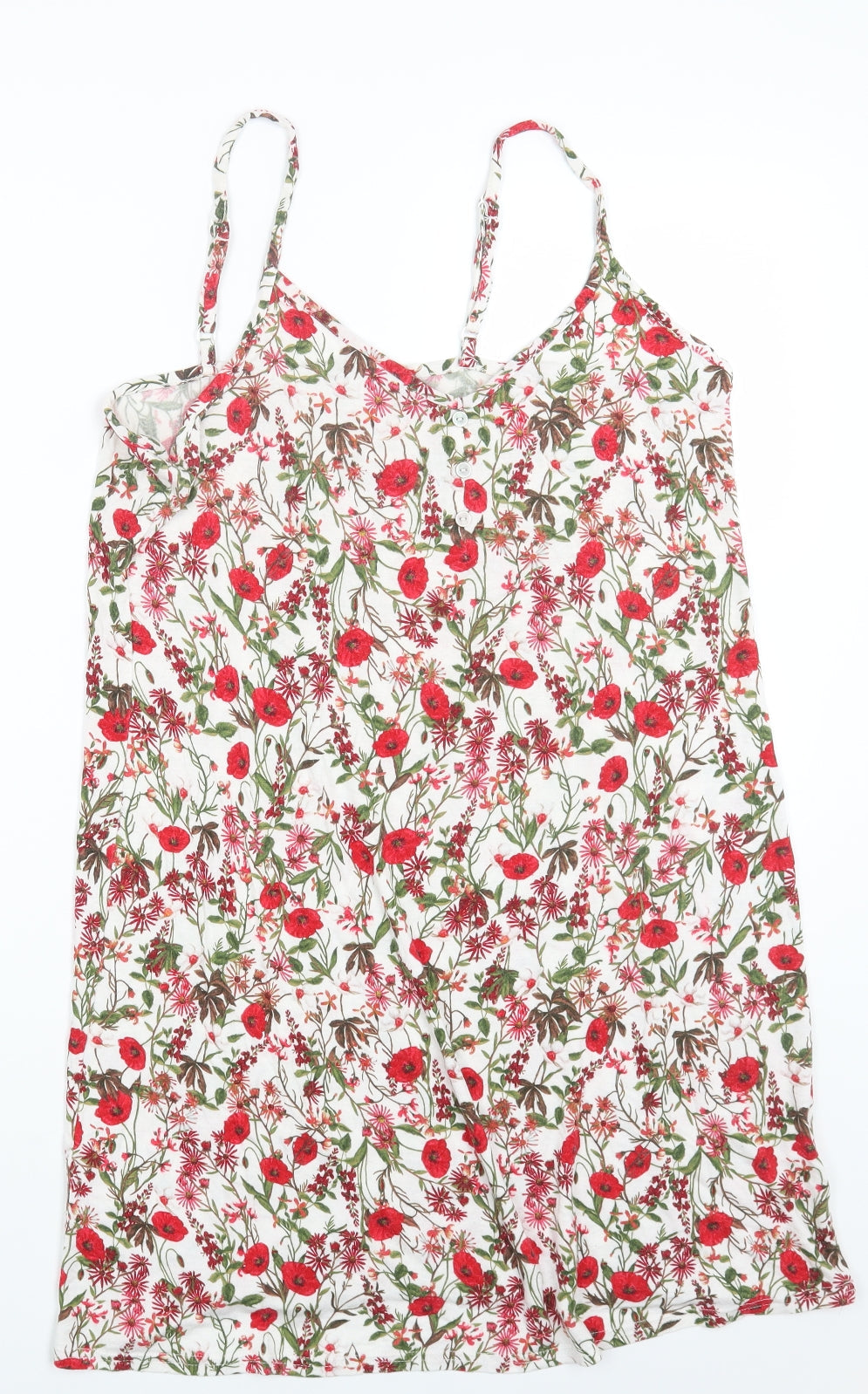 Primark Womens Multicoloured Floral Viscose Bodycon Size S Scoop Neck Pullover