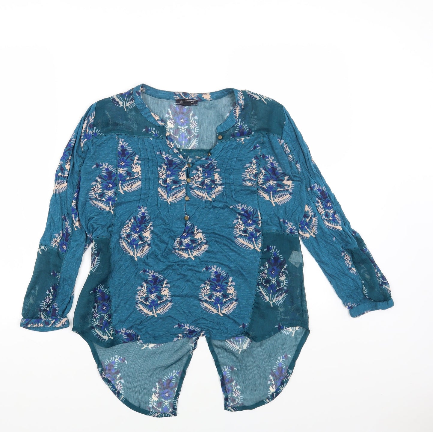 Womens UK Size XS Lucky Brand Blue Basic Blouse