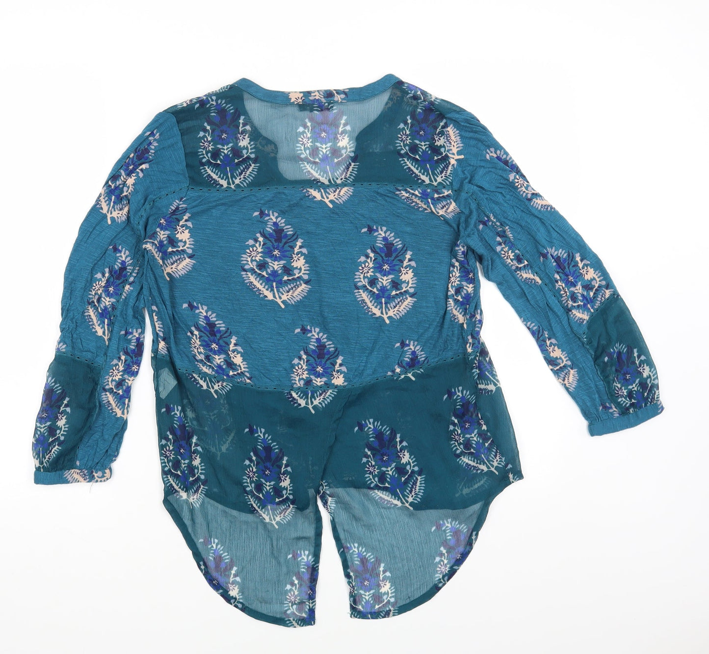 Womens UK Size XS Lucky Brand Blue Basic Blouse