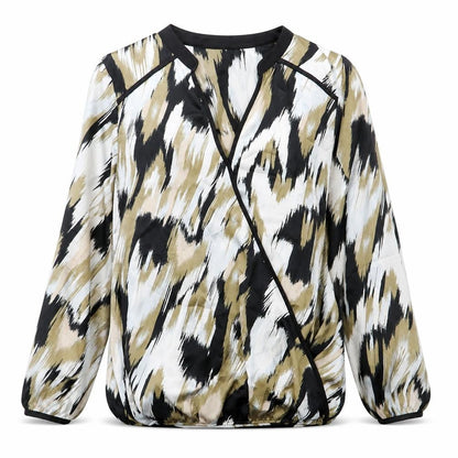 Wallis Womens Multicoloured Geometric Polyester Basic Blouse Size S V-Neck