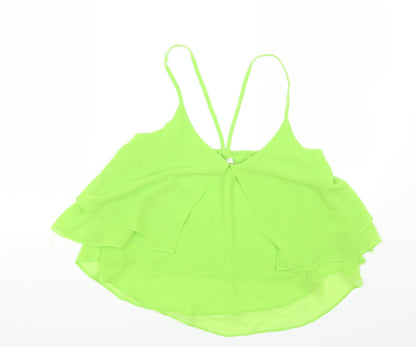 Womens UK Size M Vera&Lucy Green Cropped Tank