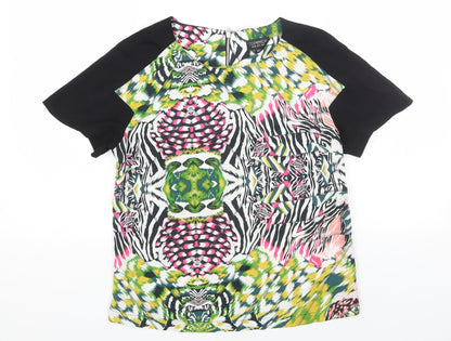 Womens UK Size 8 Topshop Multicoloured Basic T-Shirt