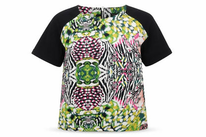 Womens UK Size 8 Topshop Multicoloured Basic T-Shirt