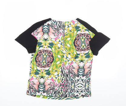 Womens UK Size 8 Topshop Multicoloured Basic T-Shirt