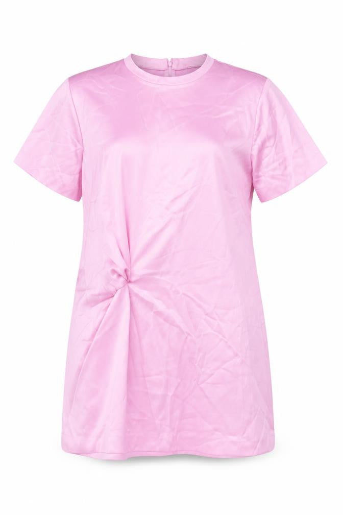 Zara Womens Pink Polyester A-Line Size L Round Neck Zip