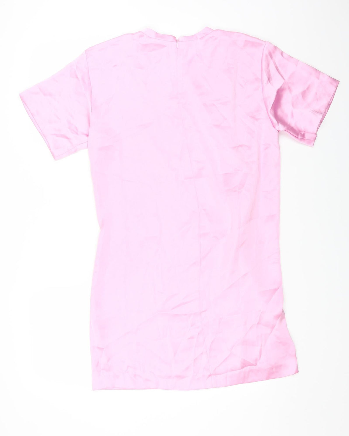 Zara Womens Pink Polyester A-Line Size L Round Neck Zip