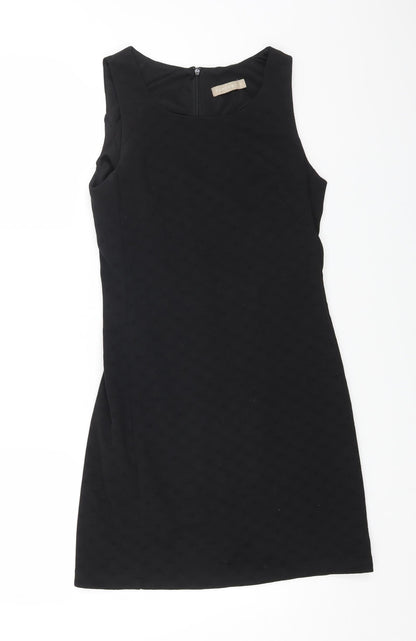 Forcast Womens Black Polyester A-Line Size 6 Round Neck Zip