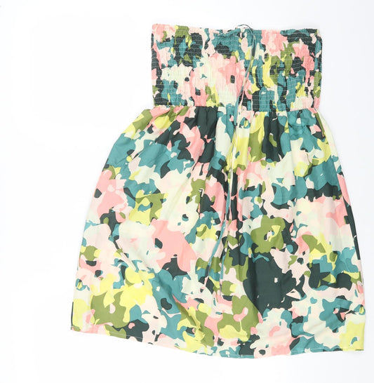 Primark Womens Multicoloured Geometric Polyester Fit & Flare Size M Off the Shoulder Pullover