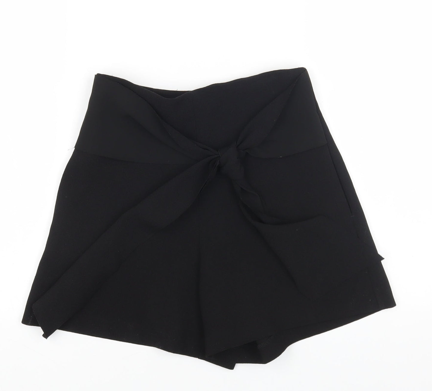 Topshop Womens Black Polyester Sailor Shorts Size 6 Regular Zip - 22 inch waist