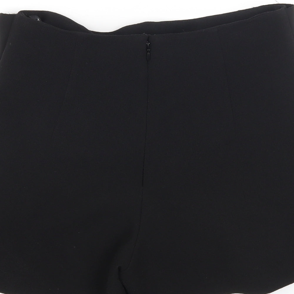 Topshop Womens Black Polyester Sailor Shorts Size 6 Regular Zip - 22 inch waist