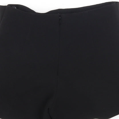 Topshop Womens Black Polyester Sailor Shorts Size 6 Regular Zip - 22 inch waist