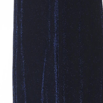New Look Womens Blue Nylon Maxi Size 10 Cowl Neck Pullover