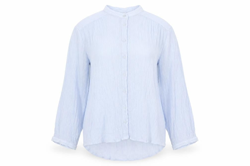 Womens UK Size 6 H&M Blue Basic Button-Up