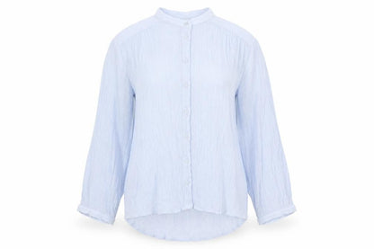 Womens UK Size 6 H&M Blue Basic Button-Up