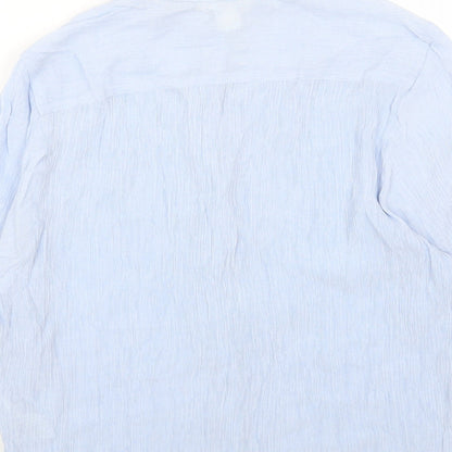 Womens UK Size 6 H&M Blue Basic Button-Up