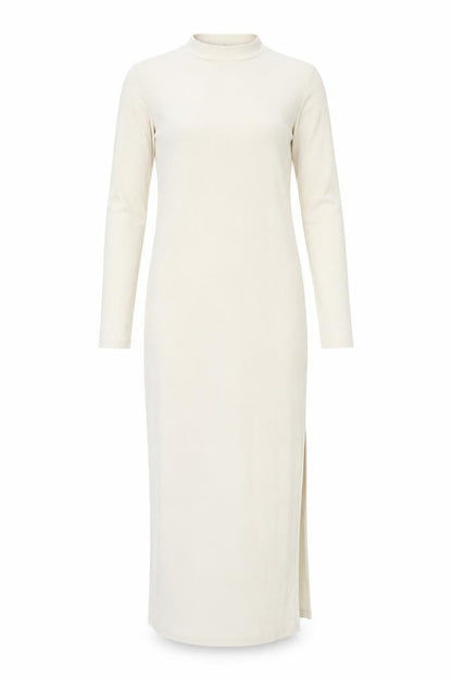 Stradivarius Womens Beige Polyester Maxi Size S Round Neck Pullover