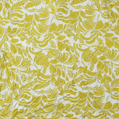Marks and Spencer Womens Yellow Floral Polyester Basic Blouse Size 20 V-Neck