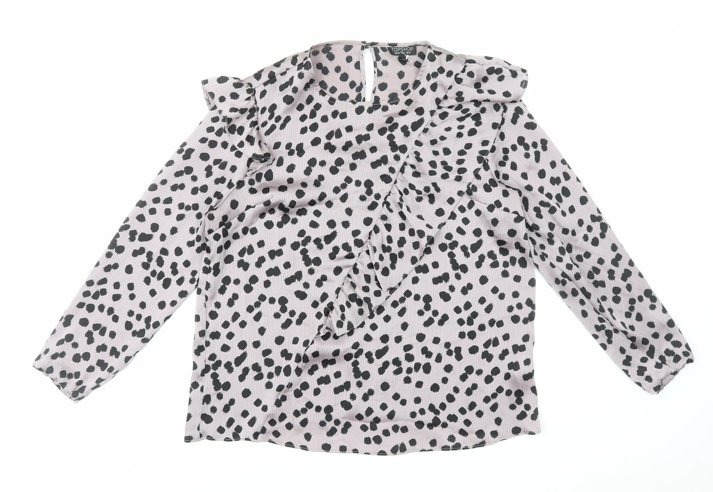 Womens UK Size 12 Topshop Purple Basic Blouse
