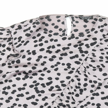 Womens UK Size 12 Topshop Purple Basic Blouse