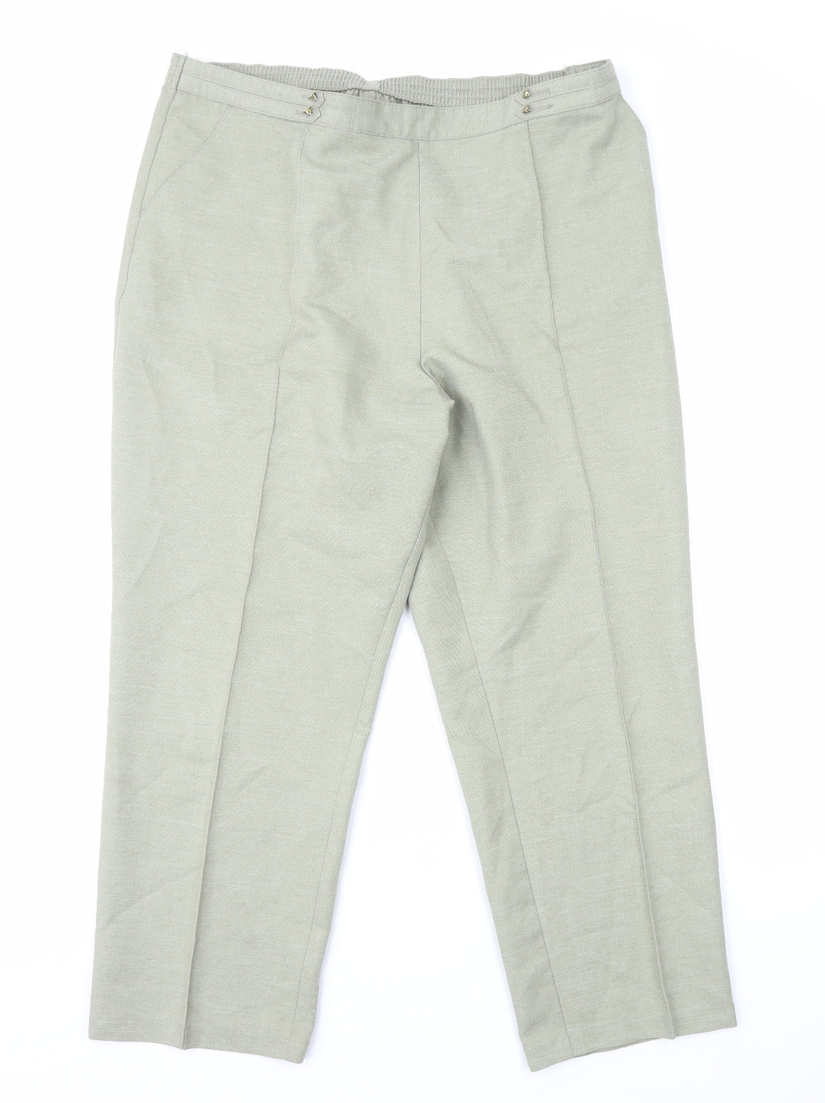Womens UK Size 18 Marks and Spencer Regular Fit Straight Green Jeans