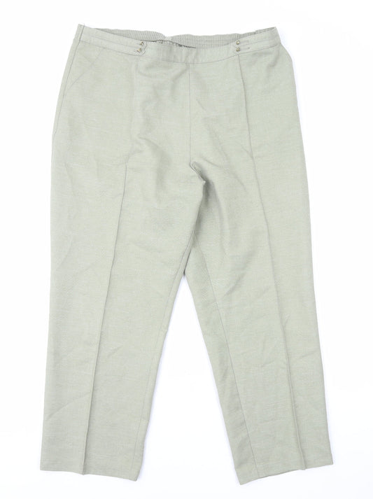 Womens UK Size 18 Marks and Spencer Regular Fit Straight Green Jeans