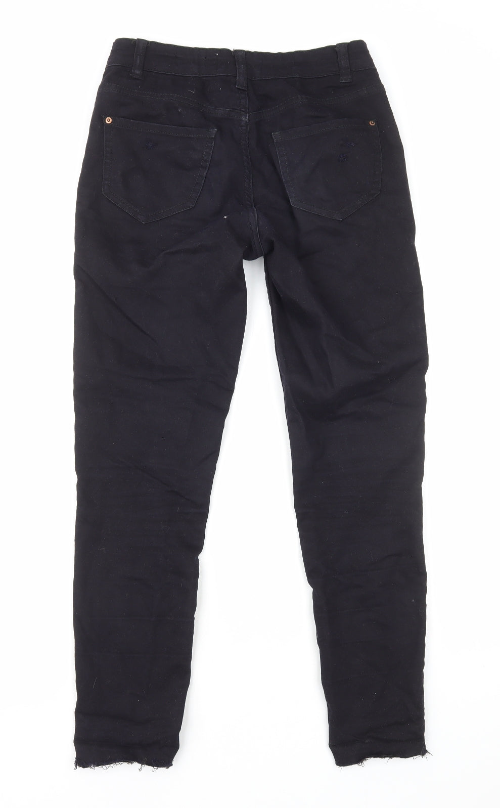 New Look Womens Black Cotton Skinny Jeans Size 6 L27 in Regular Zip