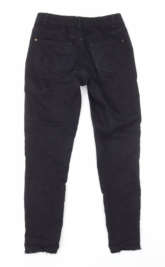 New Look Womens Black Cotton Skinny Jeans Size 6 L27 in Regular Zip