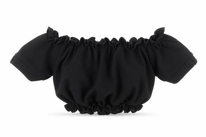 Womens UK Size 6 New Look Black Cropped T-Shirt