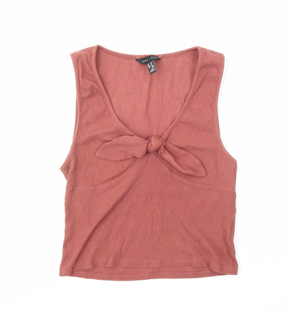 Womens UK Size 16 New Look Red Cropped Tank
