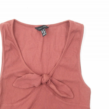 Womens UK Size 16 New Look Red Cropped Tank