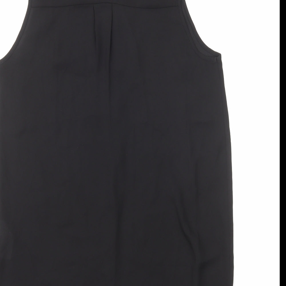 Primark Womens Black Polyester Basic Button-Up Size 6 Collared