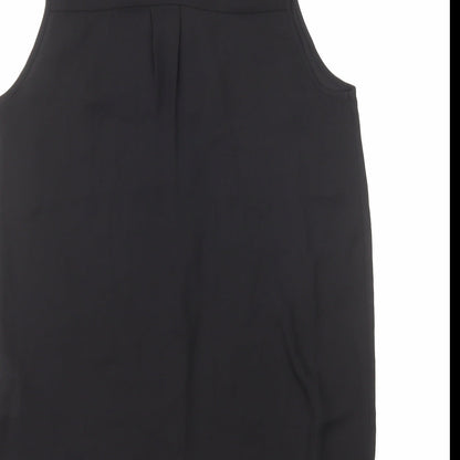 Primark Womens Black Polyester Basic Button-Up Size 6 Collared