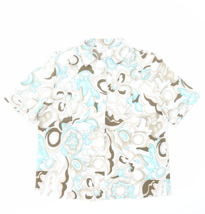 Oscar B Womens Multicoloured Geometric Polyester Basic Button-Up Size 18 Collared