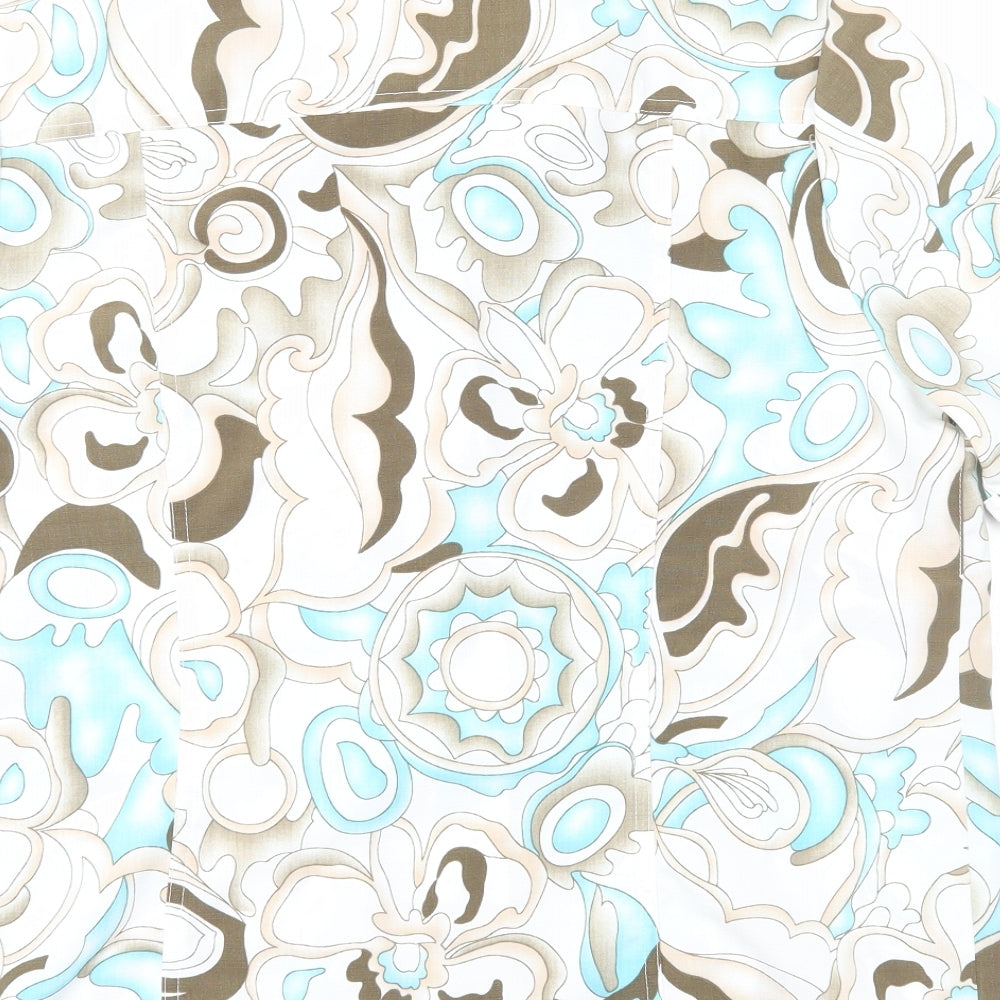 Oscar B Womens Multicoloured Geometric Polyester Basic Button-Up Size 18 Collared