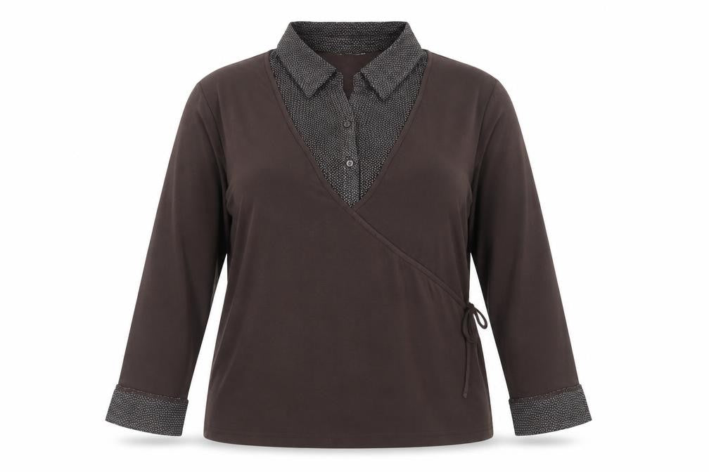 Womens UK Size 20 Bonmarché Brown Basic Blouse