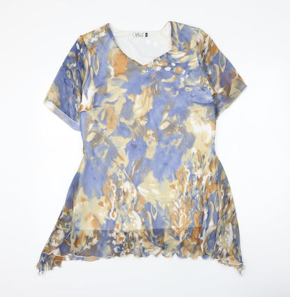 Womens UK Size 18 Anne Smith Blue Basic Blouse