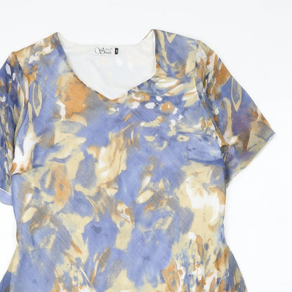 Womens UK Size 18 Anne Smith Blue Basic Blouse