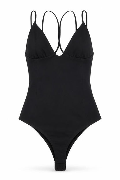 Womens UK Size S Zara One-Piece Black Bodysuit
