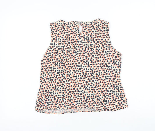 Womens UK Size 12 BHS Multicoloured Basic Blouse