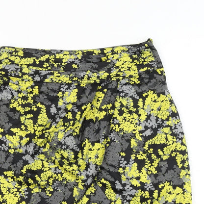 H&M Womens Multicoloured Floral Polyester Wrap Skirt Size 6 Zip