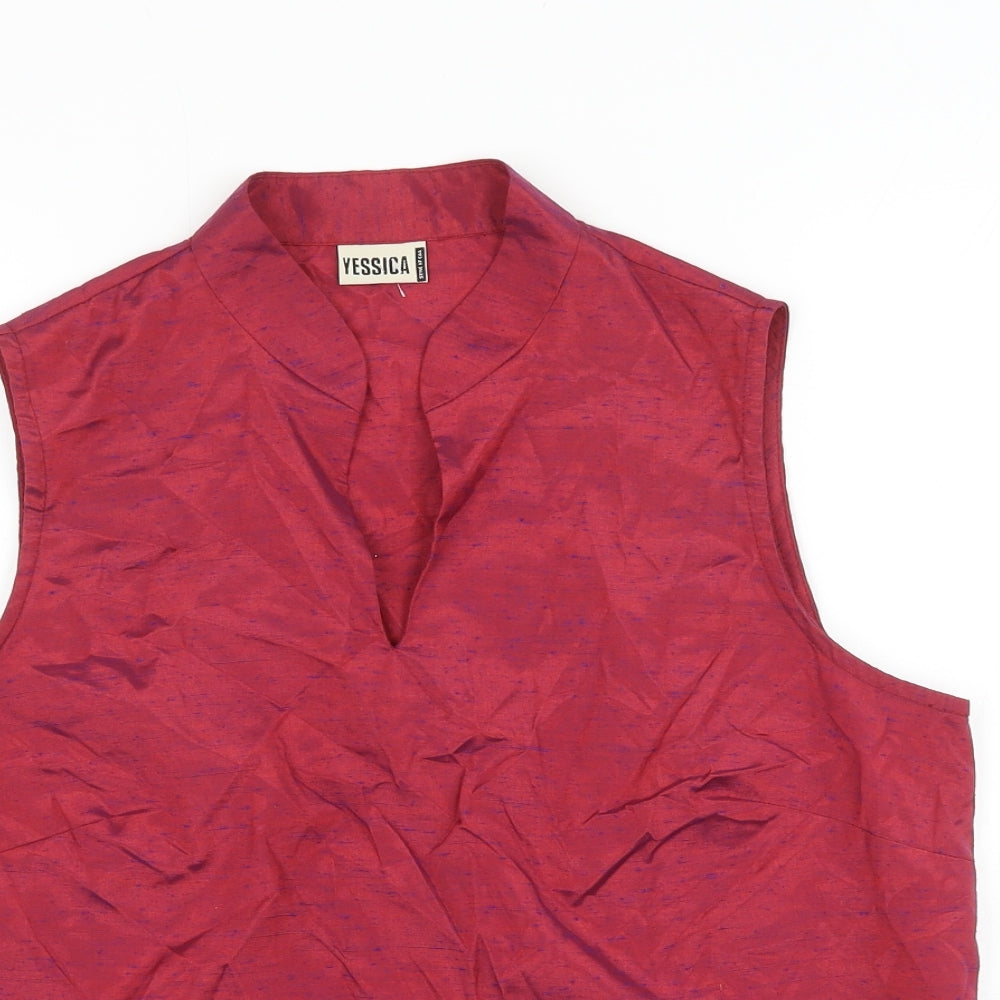 Womens UK Size 16 Yessica Pink Basic Blouse