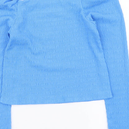 Womens UK Size S H&M Blue Basic Blouse