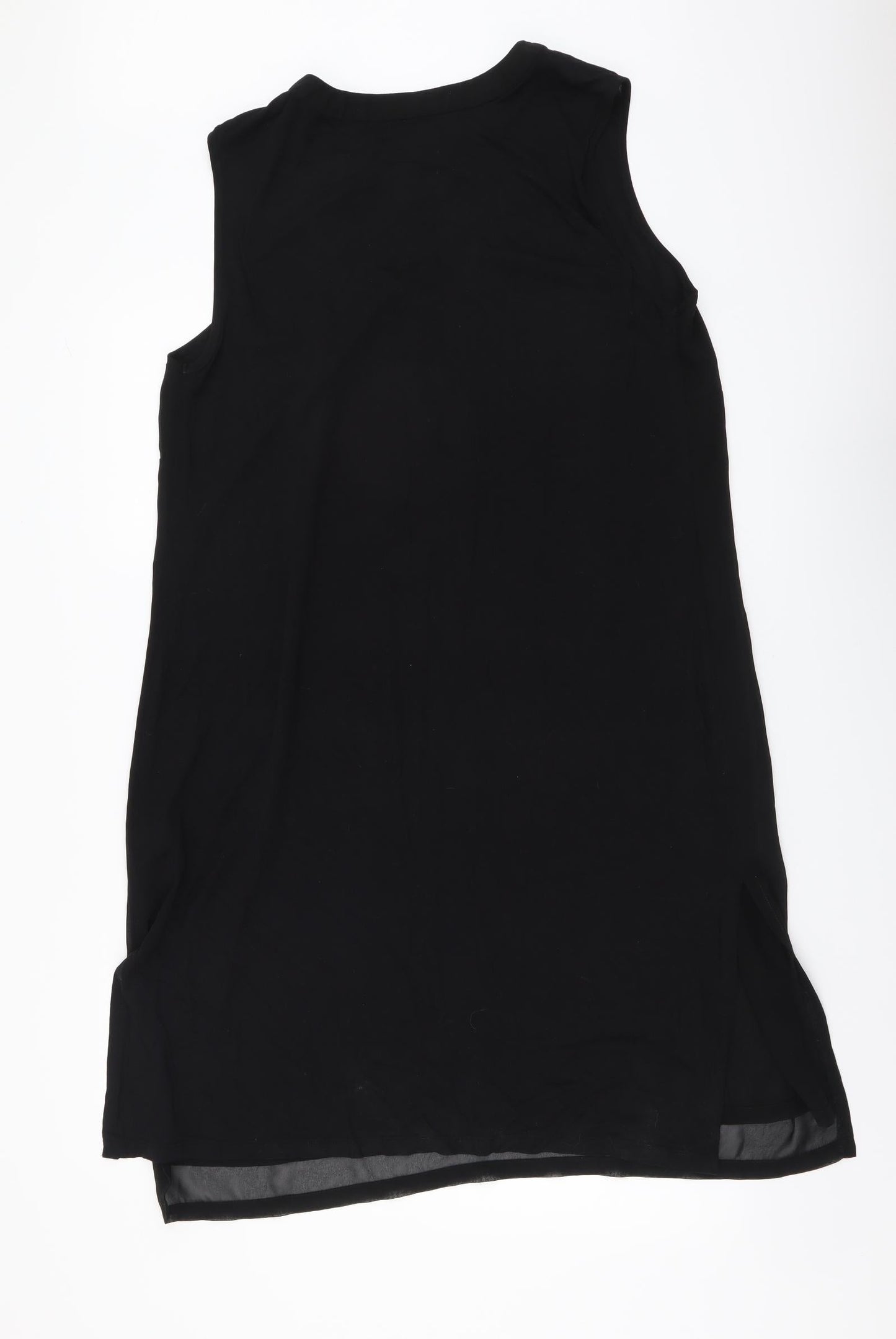 Taillissime Womens Black Polyester Tank Dress Size 16 Mock Neck Pullover