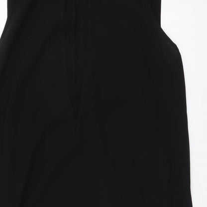 Taillissime Womens Black Polyester Tank Dress Size 16 Mock Neck Pullover