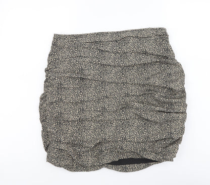 In the Style Womens Brown Animal Print Polyester Maxi Skirt Size 12 Zip - Leopard Pattern